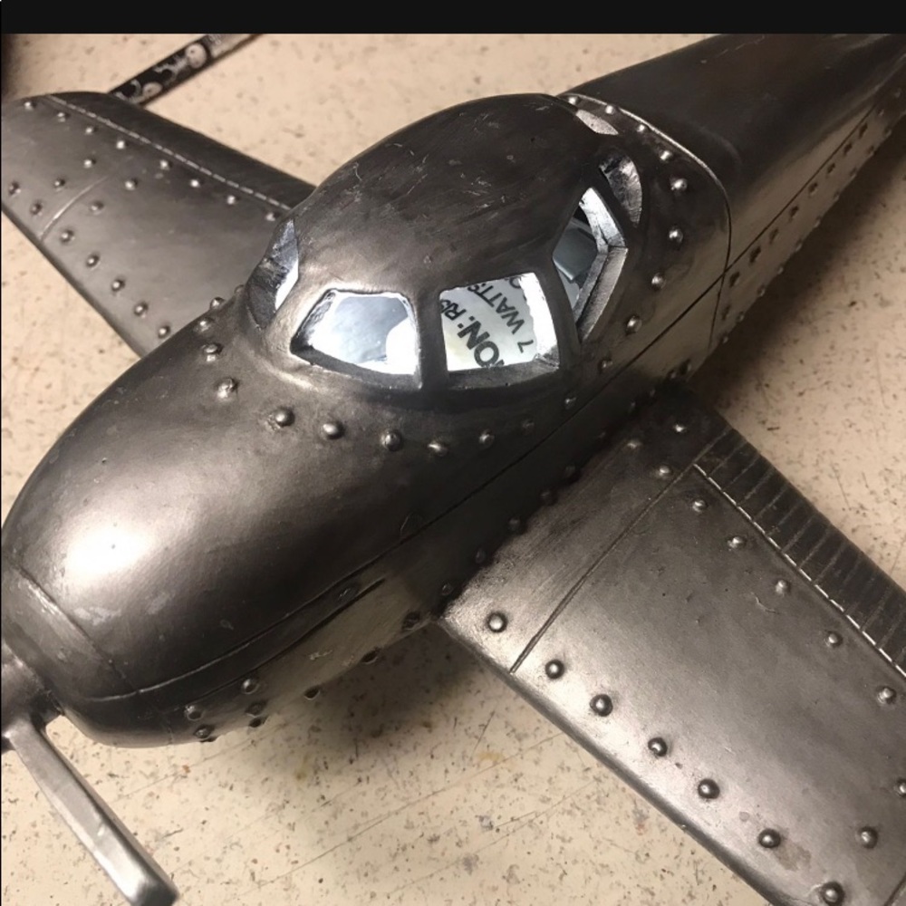 Vintage Metal Airplane night light